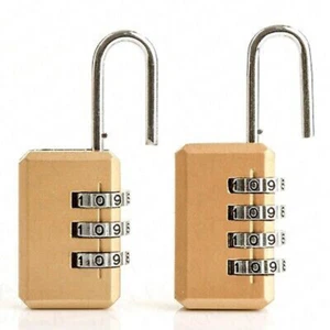 2 piezas Combinación Bolsa de Equipaje Candados 3/4 Dígitos Código Creíble Zinc Reajustable - Imagen 1 de 2