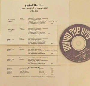 RADIO SHOW 3/3/97 BEHIND THE HITS:OHIO PLAYERS,LOU RAWLS,BILLY PRESTON,SUGARLOAF - Imagen 1 de 1