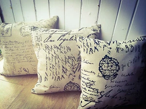 41.- 42. Shabby Chic Marseilles LINEN Cotton Cushion Cover. Various sizes - Picture 1 of 7