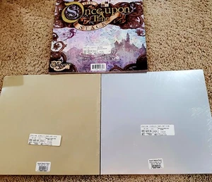 Once Upon A Time Stack Of Scrapbook Paper Open But Unused + Gold & Silver Paper - Picture 1 of 9