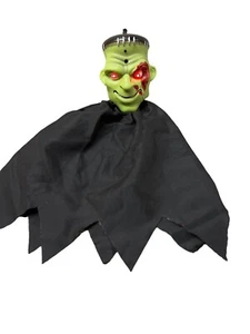 Gemmy Halloween Frankenstein hängende animierte leuchtende Augen sprechen 12 Zoll selten Rarität - Bild 1 von 4