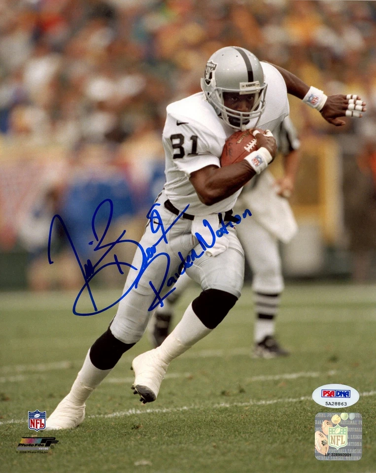 TIM BROWN signed/autographed OAKLAND RAIDERS NFL 8x10 photo w/RAIDER NATION--PSA - Image 1 of 1