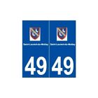 49 Saint-Laurent-du-Mottay logo autocollant plaque stickers ville - Angles : dro