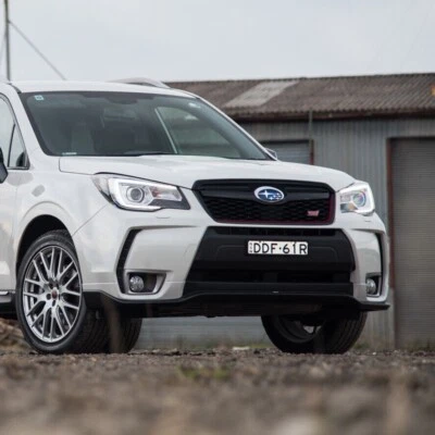 DMAKER TS-Spec Front Bumper Grille For 13-18 Subaru Forester S4 - Crystal Black - image 1 of 4