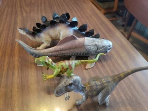 3 SCHLEICH DINOSAURS 2 velociraptor, Dunkleosteus, Greenbrier brand Stagosaurus - Picture 1 of 12