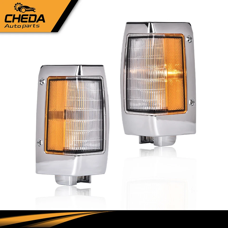 Chrome Parking Corner Side Marker Signal Light Lamp Fit For 90-97 Nissan D21 New - Image 1 of 4
