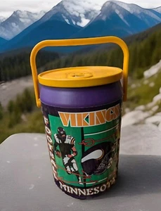 Vintage 90s KOOLER KRAFT 14 Minnesota Vikings NFL Can Cooler Beer Sign Mancave - Picture 1 of 9