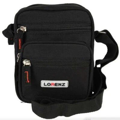 Lorenz Unisex Canvas Travel Bag Multiple Zipped Pockets & Adjustable Strap