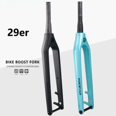 Downhill MTB Carbon Fiber Hard Fork 29er Tapered Tire 3.0 Boost 110x15mm Hub - Image 1 of 4