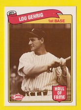 1989 Swell Baseball Greats Lou Gehrig New York Yankees #25
