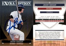 Jason Krizan Signed 2011 Donruss Elite  #11 Card Detroit Tigers Auto AU