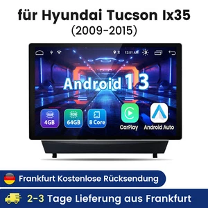 Für Hyundai IX35 Tucson 09-2015 Carplay Android 13 Autoradio GPS Navi BT 4+64G - Bild 1 von 15