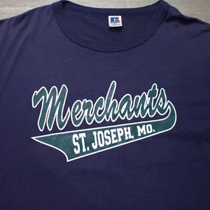 Vintage Single Stitch T Shirt Russell Athletic Size 2XL Merchants St. Joseph, Mo - Picture 1 of 4