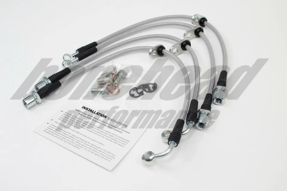 Líneas de freno trenzadas de acero inoxidable Techna-Fit para Subaru BRZ y Scion FR-S Foto 1 de 4