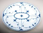 Antique Royal Copenhagen Blue Fluted Full Lace 14" Oval Serving Platter #1148