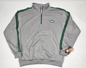 Fanatics New York Jets Pullover Herren XLT. NFL Football Qt Zip Grey Sweater. Neu mit Etikett - Bild 1 von 7