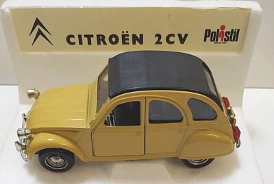 POLISTIL  VINTAGE USATO 1:25  AUTO DIE CAST CITROEN 2CV SABBIA   ART S26 - Immagine 1 di 4