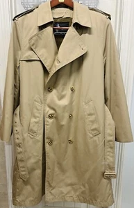 Mens Khaki Trench Coat w/Zip-in Lining Size 38 Regular Misty Harbor - Picture 1 of 10