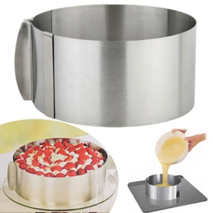 16cm-30cm Tortenring Verstellbar Edelstahl Backform Backrahmen Kuchen Kuchenring - Bild 1 von 11