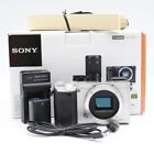 [Near Mint] Sony α6000 ILCE-6000 Silver 1078 shots Battery Charger Cable Box