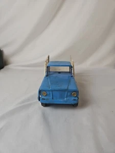 Vintage Tonka Stake Truck Jeep Blue And White tilt bed Farm 1960’s #MM - Picture 1 of 7