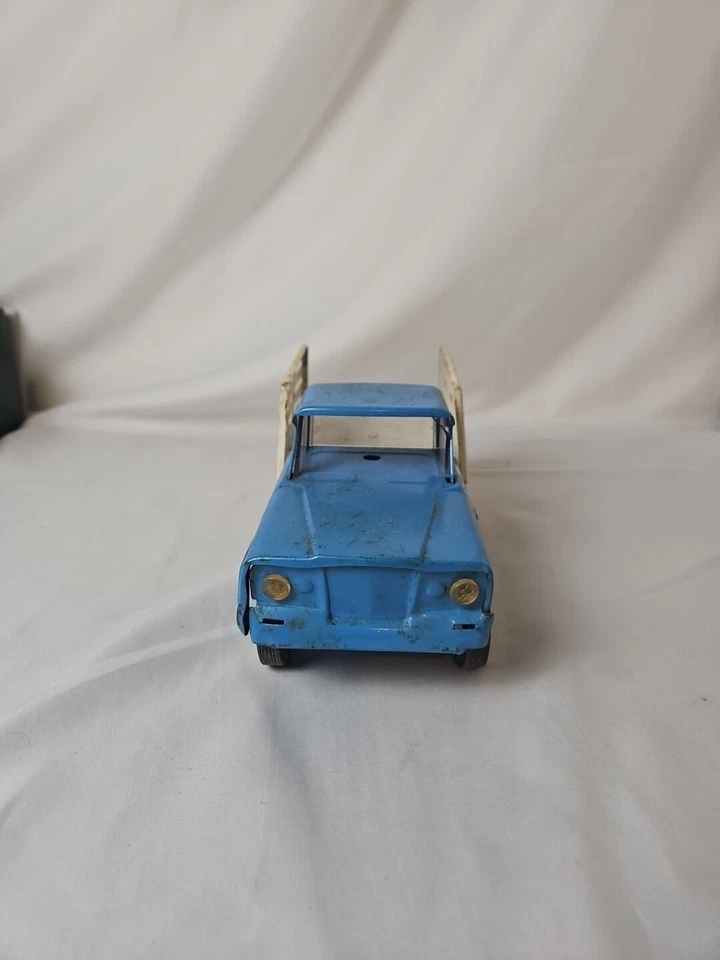 Vintage Tonka Stake Truck Jeep Blue And White tilt bed Farm 1960’s #MM - Изображение 1 из 4