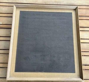 declaration of independence July 4th, 1776 replica framed - Picture 1 of 5