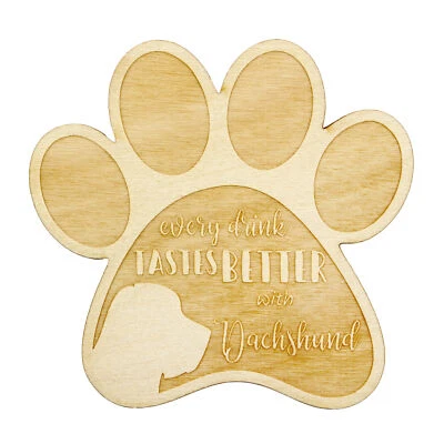 Teckel à poil dur sous-verre en contreplaqué Art-Dog Foto 1 de 4