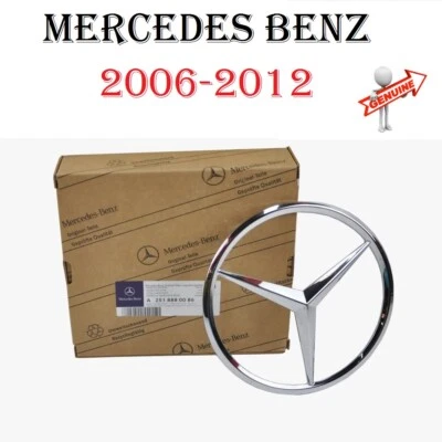 Radiator Grill Emblem Star Badge For Mercedes 06-12 CL GL ML R SL Models Genuine - Image 1 of 4