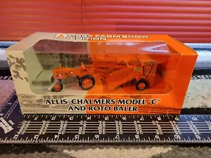 Ertl Allis Chalmers C w/Roto Baler 1/43 diecast farm tractor/Implement replica - Picture 1 of 5