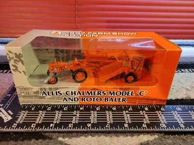 Ertl Allis Chalmers C w/Roto Baler 1/43 diecast farm tractor/Implement replica  - Image 1 of 4