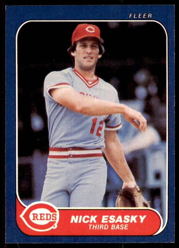 1986 Fleer Nick Esasky c Cincinnati Reds #177 - Image 1 of 2