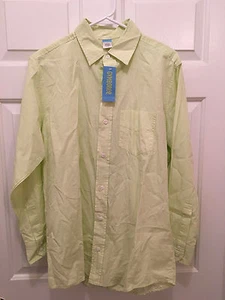 NWT Mens Gymboree Lime Green Long Sleeve Button Front Shirt 100% Cotton Small - Picture 1 of 1