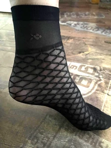 2x Pair Woman Lace Ankle High Pop Socks Sheer Durable Fishnet Everyday Anklets - Picture 1 of 4