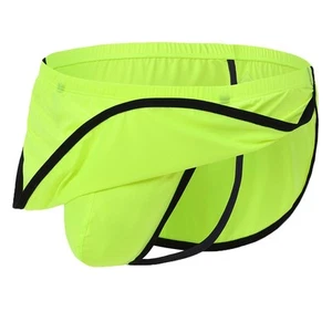 Mens Sexy Boxers Shorts G-String Backed Pouch Thongs with Skirting Bulge Pouc... - Picture 1 of 6