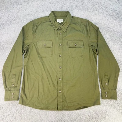 TECOVAS Western Shirt Mens L Utility Work Olive Green Button Down Long Sleeve - Image 1 of 4