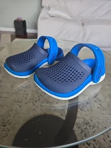 Crocs Kids LITERIDE 360 Clogs Unisex Navy/Bright Cobalt / US Kid's C6 - Picture 1 of 6