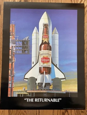 Póster vintage de cerveza Schmidt The Returnable G Heileman Brewing Co nuevo de Lote Antiguo Foto 1 de 4