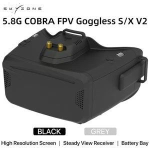SKYZONE Cobra S X V2 FPV Video Goggles 800x480 4.3in 48CH Receiver for FPV Drone - Picture 1 of 11