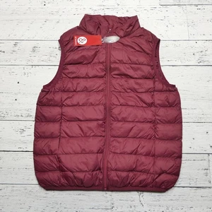 89th & Madison Vest Womens Large Ruby Wine Packable Down Puffer BD1VE4003MA - Picture 1 of 8