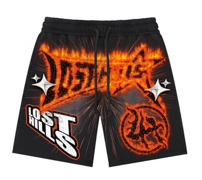 Pantalones Cortos Calavera Naranja Lost Hills Para Hombre Nuevos con Etiquetas Talla Grande Foto 1 de 4