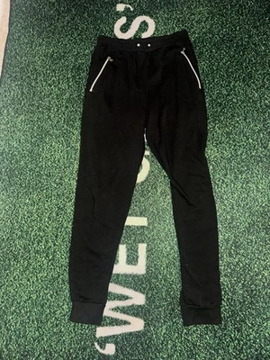 Galaxy by Harvic Mens Black Fleece Lined Sweatpants with Side Pockets Size Large - Image 1 of 4