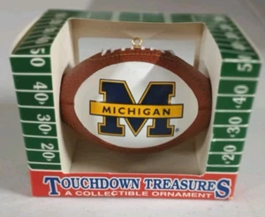 Michigan Wolverines Touchdown Treasures Decorazione Natalizia da Collezione Calcio - Foto 1 di 4