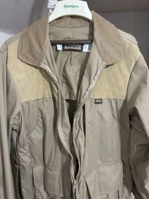 Винтажный Remington хаки птицы охоты игры сумка с подкладкой Куртка Пальто ~ XL с ангаром - Изображение 1 из 4
