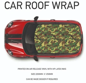 Printed Roof wrap for Mini or any car Air Release Vinyl CRW069 - Picture 1 of 1