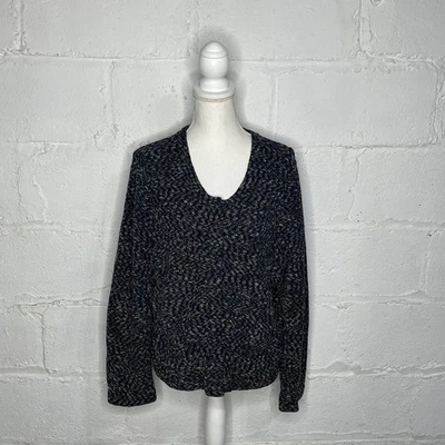 J. Crew 女式海军蓝微型粗花呢拉链西装外套长袖夹克 XL 码 — 第 1/4 张图片