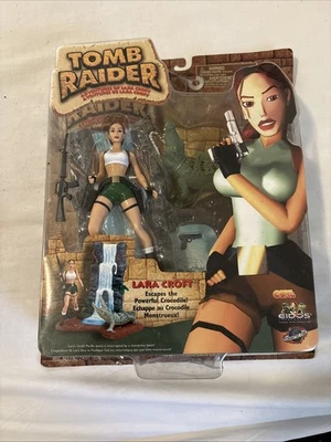 Figura de acción Tomb Raider Lara Croft Escapes the Powerful Crocodile de colección Foto 1 de 4