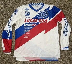 Troy Lee Designs Racing Lucas Oil Size XL Red White & Blue Motocross Jersey - Picture 1 of 7