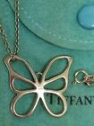 Tiffany Butterfly Necklace Pendant Sterling Silver 925 Authentic Used Good Japan