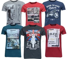 Neuf T-shirts à encolure ras-du-cou vintage imprimé graphique homme été S - XXL - Photo 1 sur 7